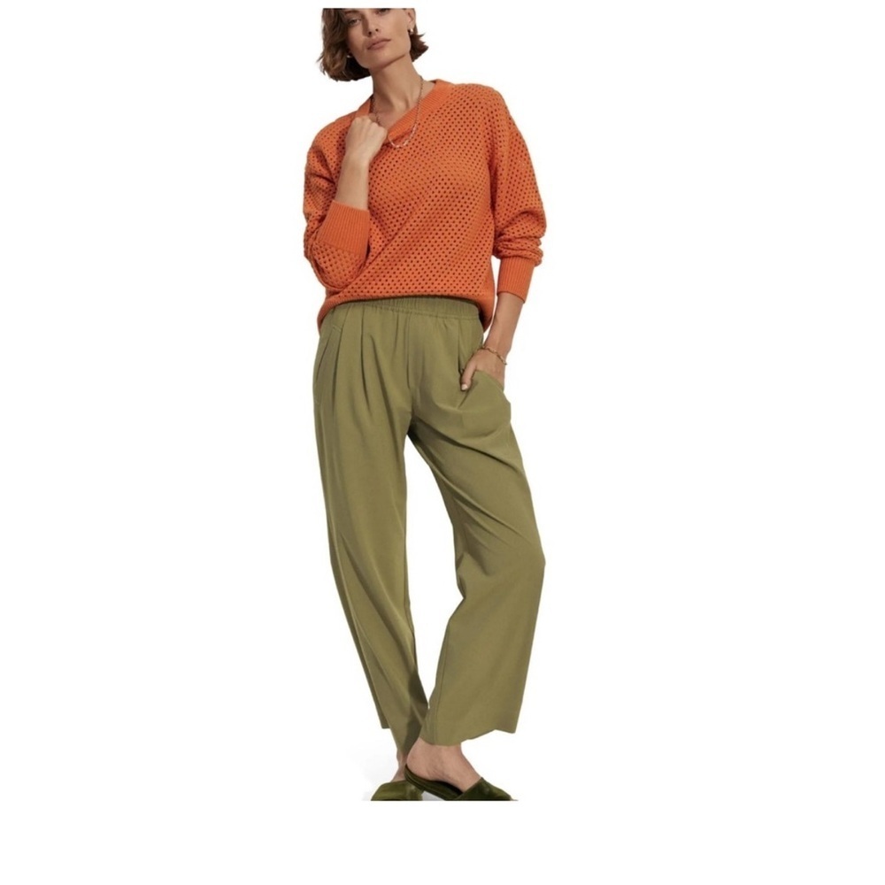Varley Tacoma Straight Pleat Pant Womens Small Minimalist Comfy Chic